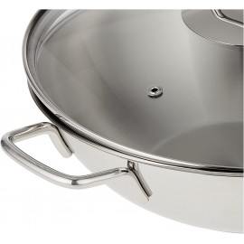 Poêle Wok KORKMAZ avec Couvercle Perla 28X8,5 cm - Inox (A1519) Poêle Wok KORKMAZ avec Couvercle Perla 28X8,5 cm - Inox (A1519)