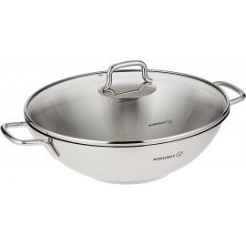Poêle Wok KORKMAZ avec Couvercle Perla 28X8,5 cm - Inox (A1519) Poêle Wok KORKMAZ avec Couvercle Perla 28X8,5 cm - Inox (A1519)
