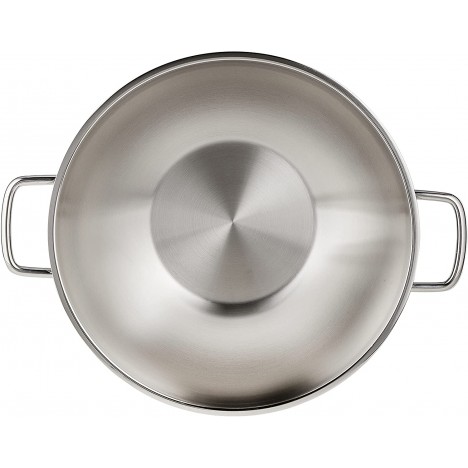 Poêle Wok KORKMAZ avec Couvercle Perla 28X8,5 cm - Inox (A1519) Poêle Wok KORKMAZ avec Couvercle Perla 28X8,5 cm - Inox (A1519)