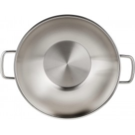 Poêle Wok KORKMAZ avec Couvercle Perla 28X8,5 cm - Inox (A1519) Poêle Wok KORKMAZ avec Couvercle Perla 28X8,5 cm - Inox (A1519)