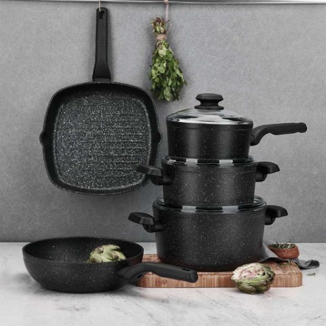 Poêle à Wok KORKMAZ Ornella - 24x6,5 cm - Noir (A1118) Poêle à Wok KORKMAZ Ornella - 24x6,5 cm - Noir (A1118)