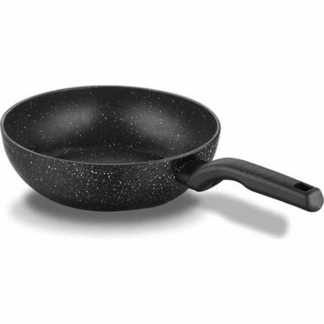 Poêle à Wok KORKMAZ Ornella - 24x6,5 cm - Noir (A1118)