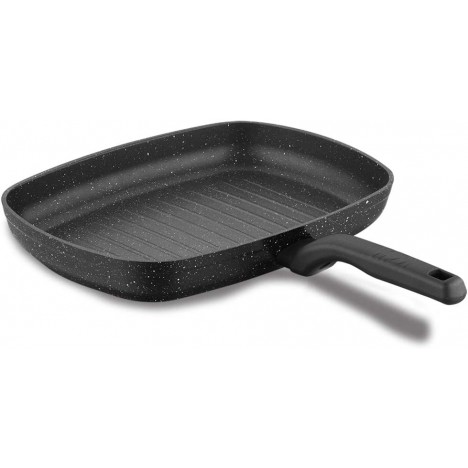 Poêle Grill KORKMAZ Rectangle - 35 cm Carrée - Noir (A1121)