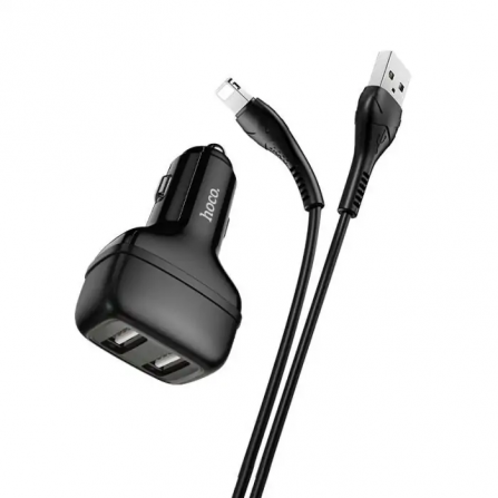 Chargeur De Voiture Hoco Z36 2,4A double USB pour Iphone (Z36-IBK) 2