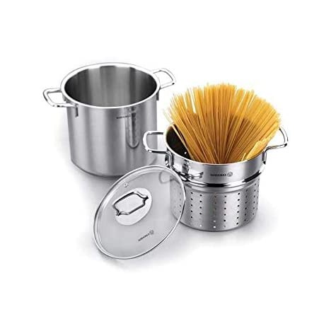 Marmite à Spaghetti KORKMAZ - 5 Litres - Inox (A1523)