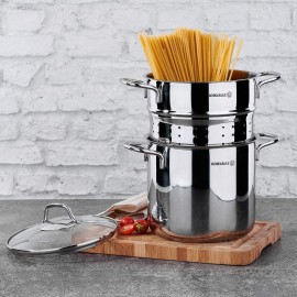 Marmite à Spaghetti KORKMAZ - 5 Litres - Inox (A1523)
