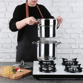 Marmite à Spaghetti KORKMAZ - 5 Litres - Inox (A1523)