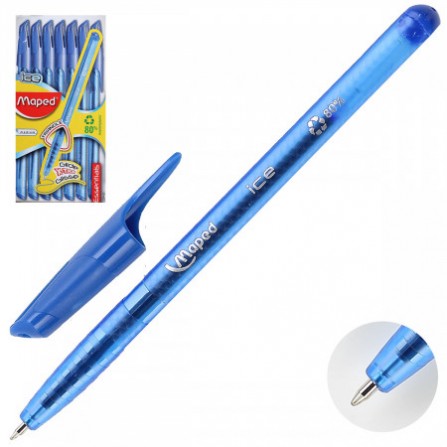 Stylo à Bille MAPED - Cap Green Ice - Bleu (224430)