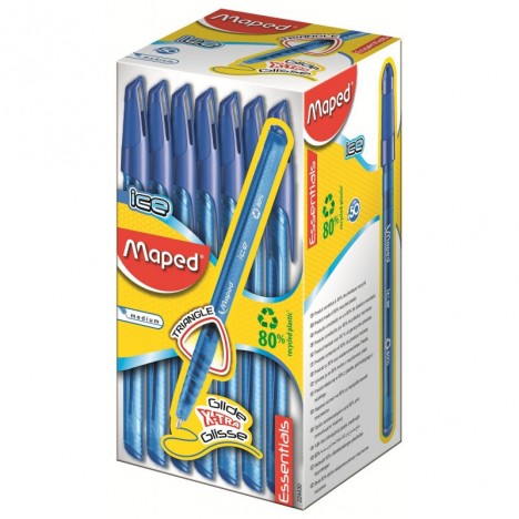 Stylo à Bille MAPED - Cap Green Ice - Bleu (224430) Stylo à Bille MAPED - Cap Green Ice - Bleu (224430)