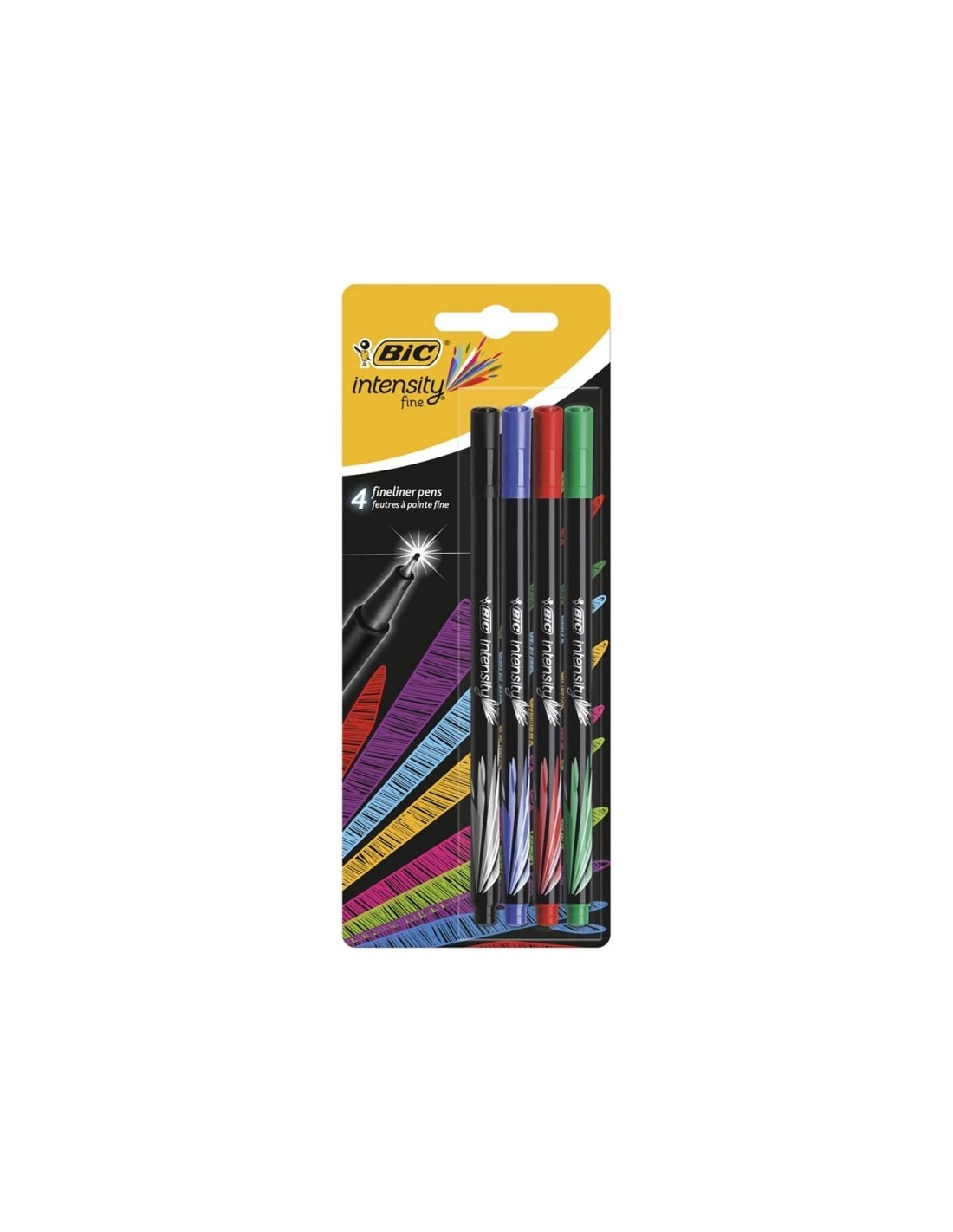 BIC Intensity Stylo Feutre d'écriture Pointe Fine, Blister de 10 BIC