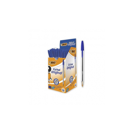 Boite de 50 Stylos à Bille Cristal Original Medium BIC - Bleu (070330129627) Boite de 50 Stylos à Bille Cristal Original Medium BIC - Bleu (070330129627)