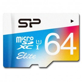 Carte mémoire Micro SDXC 64GO SILICON POWER Avec Adaptateur (SP064GBSTXBU1V2)