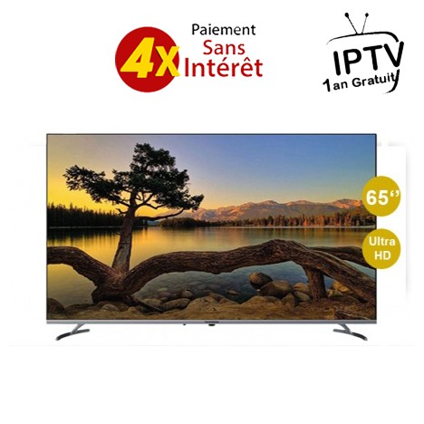 Téléviseur TELEFUNKEN Q20A 65" 4K - Smart TV - Android - Wifi (TV65Q20A)+ ABON IPTV 1AN Téléviseur TELEFUNKEN Q20A 65" 4K - Smart TV - Android - Wifi (TV65Q20A)+ ABON IPTV 1AN