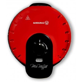 Machine à Gaufres KORKMAZ - Mia 850 Watt - Rouge (A319-04) Machine à Gaufres KORKMAZ - Mia 850 Watt - Rouge (A319-04)