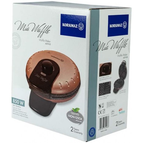 Machine à Gaufres KORKMAZ Mia 850 W - Gold (A319-03)