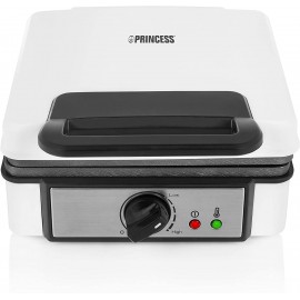 Gaufrier PRINCESS pour 2 Gaufres - 1200 Watt - Blanc (132397)