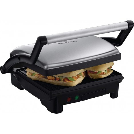 Appareil 3en1 RUSSELL HOBBS - Panini - Viande - Barbecue 1800W - Silver (17888-56)