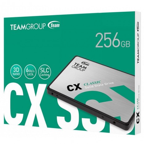 Disque SSD Interne TeamGroup CX2 256 Go 2.5" SATA III (T253X6256G0C101)