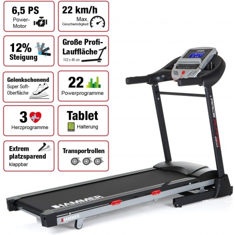 Tapis Roulant HAMMER Race Runner 2200I - 22 Km/h (4336)