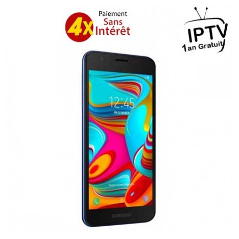 Samsung Galaxy A2 Core - 4G / Double SIM - Bleu (SM-A260-Bleu)+ ABON IPTV 1AN Samsung Galaxy A2 Core - 4G / Double SIM - Bleu (SM-A260-Bleu)+ ABON IPTV 1AN
