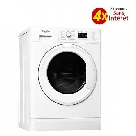 Machine à Laver Frontale WHIRLPOOL 8kg - Blanc (FWG81284W NA)