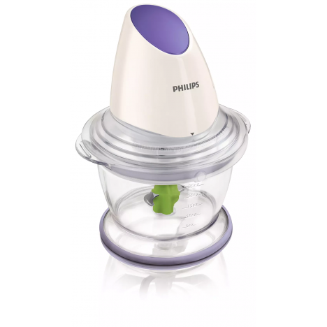 Mini Hachoir PHILIPS 1 Litre - 500W - Blanc (HR1397/10)