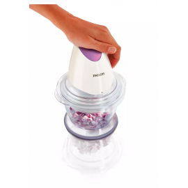 Mini Hachoir PHILIPS 1 Litre - 500W - Blanc (HR1397/10) Mini Hachoir PHILIPS 1 Litre - 500W - Blanc (HR1397/10)