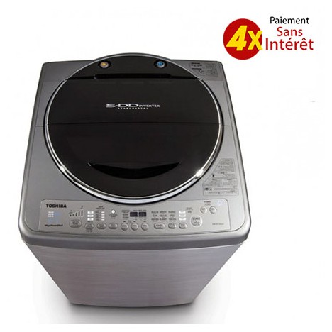 Machine à laver Top Load Toshiba / 13Kg / Silver (MACH-TSHDC1300S)