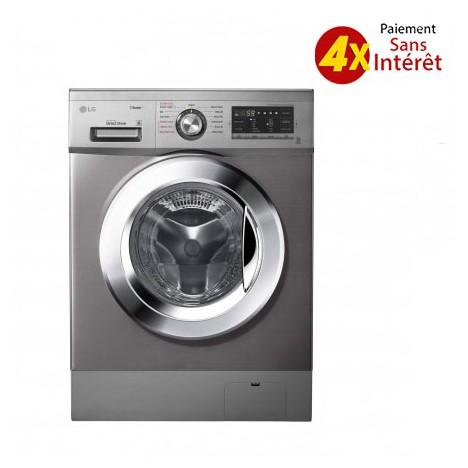 Machine à laver LG automatique 9KG 1400T D D 6 MOTION-Silver ( FH4G6VDY6 )