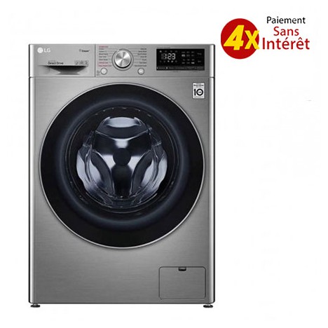 Machine à laver LG smart DD 6M 9Kg 1400 Tours - Vivacity Silver (103808)