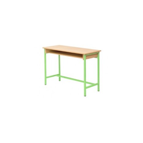 Table Écolier Biplace Avec Étagère En Bois 110x 45 X 75 Table Écolier Biplace Avec Étagère En Bois 110x 45 X 75