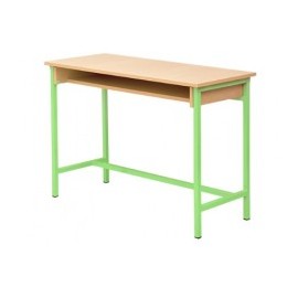 Table Écolier Biplace Avec Étagère En Bois 110x 45 X 75 Table Écolier Biplace Avec Étagère En Bois 110x 45 X 75