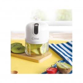 Mini Hachoir KIWI Sans Fil - Rechargeable - 250ML - Blanc (KC-8202)