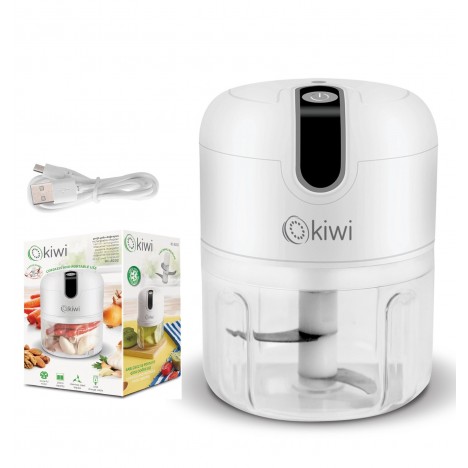 Mini Hachoir KIWI Sans Fil - Rechargeable - 250ML - Blanc (KC-8202)