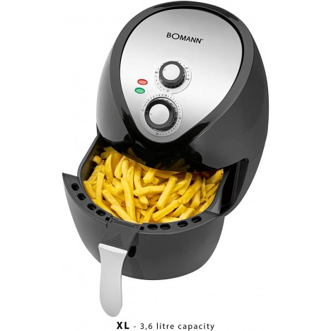 Friteuse Électrique BOMANN Sans Huile - 3.6 Litres - 1400 Watts - Noir (FR6002CB) Friteuse Électrique BOMANN Sans Huile - 3.6 Litres - 1400 Watts - Noir (FR6002CB)