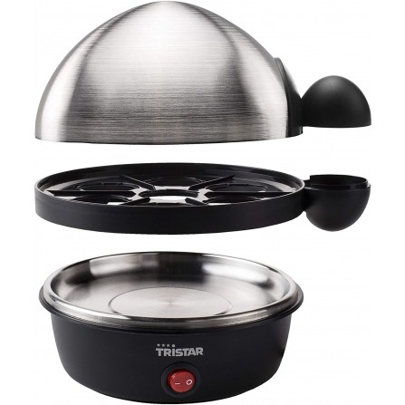Cuiseur à Œufs TRISTAR - 350 Watt Couvercle - Inox (EK-3076) 2