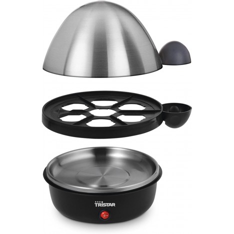 Cuiseur à Œufs TRISTAR - 350 Watt Couvercle - Inox (EK-3076) Cuiseur à Œufs TRISTAR - 350 Watt Couvercle - Inox (EK-3076)