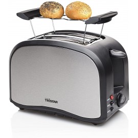 Grille-Pain TRISTAR - 2 Fentes Courtes - 800 Watts - Noir/Inox (BR-1022) Grille-Pain TRISTAR - 2 Fentes Courtes - 800 Watts - Noir/Inox (BR-1022)