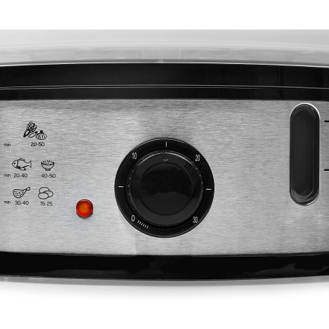 Cuiseur Vapeur TRISTAR 1200 Watts - 11 Litres - Silver (VS-3914) Cuiseur Vapeur TRISTAR 1200 Watts - 11 Litres - Silver (VS-3914)
