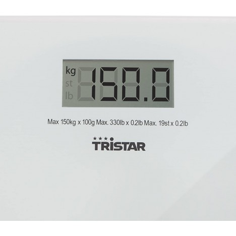 Pèse Personne TRISTAR Ultra Plat 150 KG - Blanc (WG-2419) Pèse Personne TRISTAR Ultra Plat 150 KG - Blanc (WG-2419)