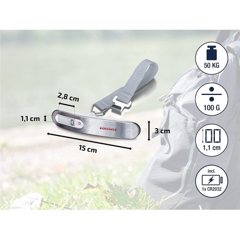 Pèse Bagages SOEHNLE électronique 50 KG - Gris (66172) Pèse Bagages SOEHNLE électronique 50 KG - Gris (66172)