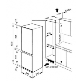 Réfrigérateur Combiné Encastrable WHIRLPOOL No frost 264L - Silver (ART 872/A+/NF) Réfrigérateur Combiné Encastrable WHIRLPOOL No frost 264L - Silver (ART 872/A+/NF)