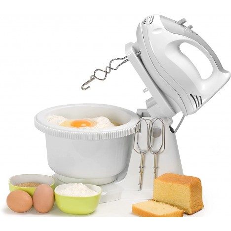 Batteur électrique avec Bol TRISTAR - 200 Watts - 2 Litres - Blanc (MX-4152) Batteur électrique avec Bol TRISTAR - 200 Watts - 2 Litres - Blanc (MX-4152)