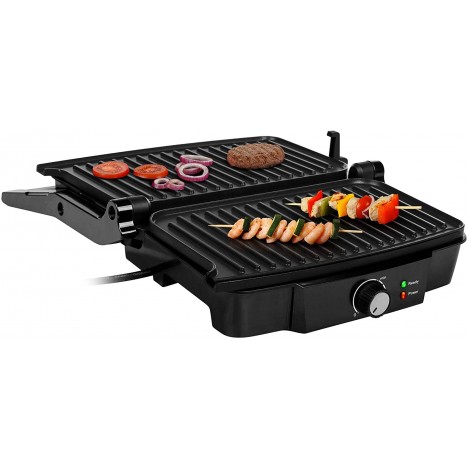 Machine à Panini et Grille-Viande TRISTAR - 1500 Watts - Noir (GR-2852) Machine à Panini et Grille-Viande TRISTAR - 1500 Watts - Noir (GR-2852)