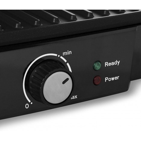 Appareil à Grill de Contact avec Ouverture à 180° - 2000 Watts - Noir (GR-2853)