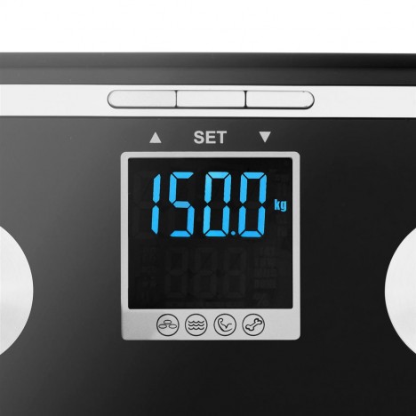 Pèse-Personne TRISTAR avec Analyse Corporelle - 150Kg - Noir (WG-2424) Pèse-Personne TRISTAR avec Analyse Corporelle - 150Kg - Noir (WG-2424)