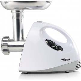 Hachoir à Viande TRISTAR - 3 Plaques de Coupe - Compact - Blanc (VM-4210) Hachoir à Viande TRISTAR - 3 Plaques de Coupe - Compact - Blanc (VM-4210)