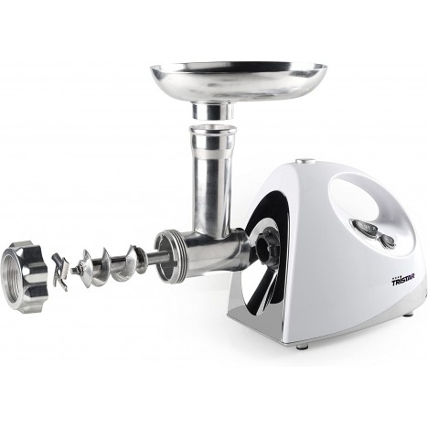 Hachoir à Viande TRISTAR - 3 Plaques de Coupe - Compact - Blanc (VM-4210) Hachoir à Viande TRISTAR - 3 Plaques de Coupe - Compact - Blanc (VM-4210)