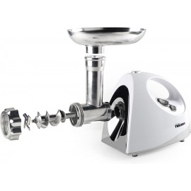 Hachoir à Viande TRISTAR - 3 Plaques de Coupe - Compact - Blanc (VM-4210) Hachoir à Viande TRISTAR - 3 Plaques de Coupe - Compact - Blanc (VM-4210)