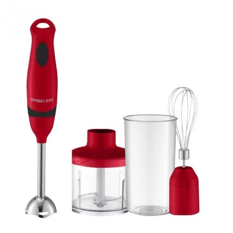 Mixeur Plongeant SWISSCOOK 3en1 - 300 Watts - Rouge (MX-2300) Mixeur Plongeant SWISSCOOK 3en1 - 300 Watts - Rouge (MX-2300)